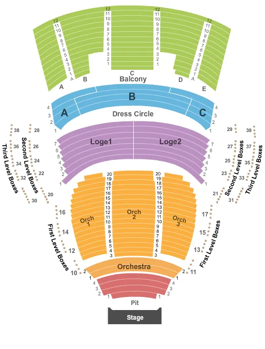 Mahaffey Theater Seating Chart